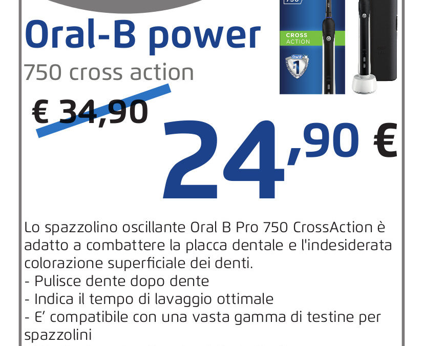 SPAZZOLINO ELETTRICO ORAL-B POWER 750 CROSS ACTION